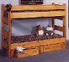 Cinnamon Rustic Pine Twin-over-Twin Bunk Bed - Palomino