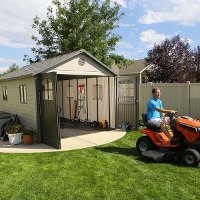 60025 Lifetime Products 11' x 18.5' Carriage Door Garage Shed