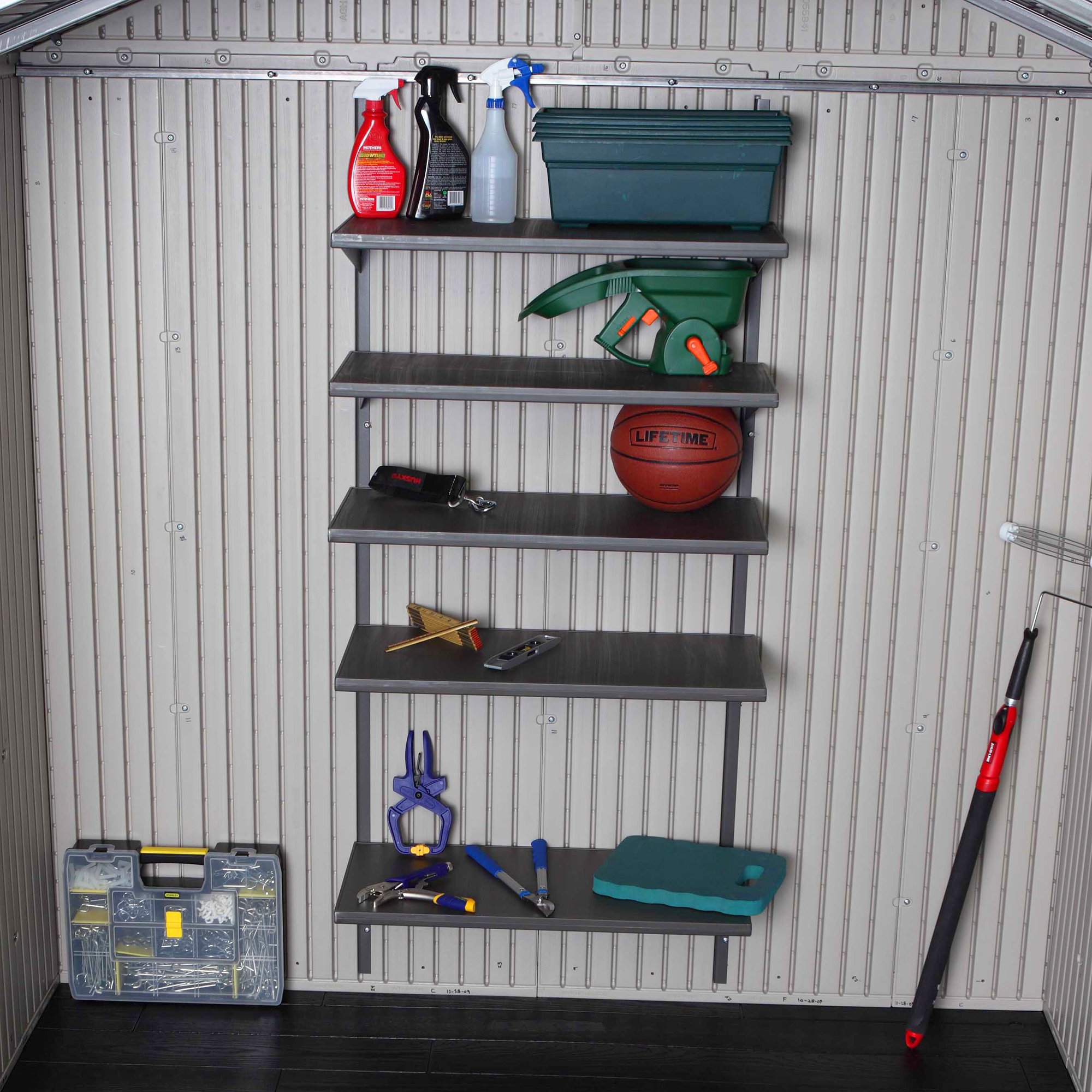 0115 Lifetime Products 5 Piece Shelf Kit for Lifetime Sheds-3