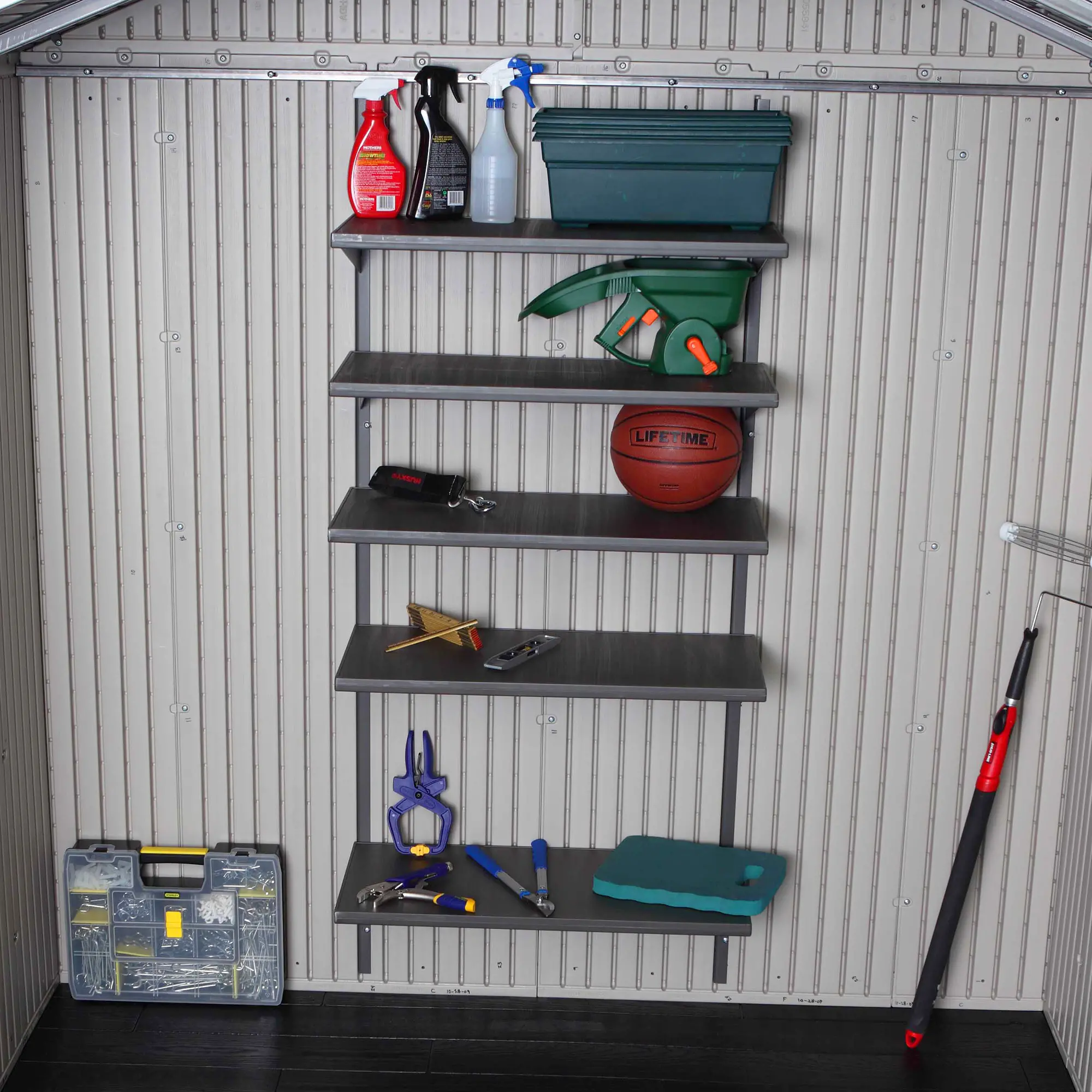 0115 Lifetime Products 5 Piece Shelf Kit for Lifetime Sheds-3