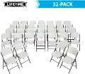 82802 Lifetime White Folding Chairs - 32 Pack