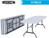 42980 Lifetime 8 Foot Folding Banquet Tables 4-Pack White
