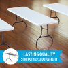 42980 Lifetime 8 Foot Folding Banquet Tables 4-Pack White-4