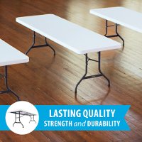 42980 Lifetime 8 Foot Folding Banquet Tables 4-Pack White-4