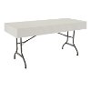 42984 Lifetime Products Almond 4-Pack 8 ft. Folding Banquet Tables
