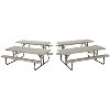 480123 Lifetime 8 Foot Picnic Tables 4-Pack Almond