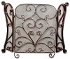 Cocoa Brown Fireplace Screen with Light Tan Glaze