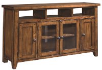 Saddle Brown Rustic 60 Inch TV Stand - Cross Country