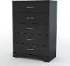 3107035 Black 5-Drawer Chest - Step One-1