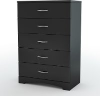 3107035 Black 5-Drawer Chest - Step One