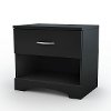 3107062 Black Drawer Nightstand - Step One
