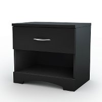 3107062 Black Drawer Nightstand - Step One