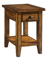 Cross Country Saddle Brown Chair Side Table
