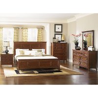 Cherry Casual Traditional 6 Piece Queen Bedroom Set - Harrison