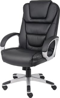 Black Executive LeatherPlus Office Chair-2