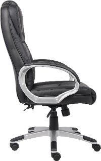 Black Executive LeatherPlus Office Chair-4