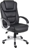 Black Executive LeatherPlus Office Chair-5