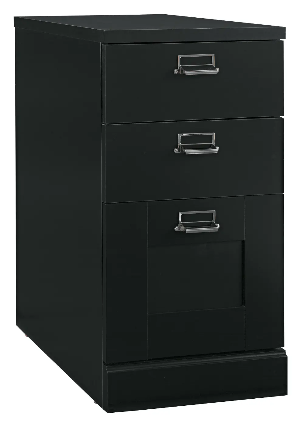 MY62903-03 Black 3 Drawer File Cabinet - Stockport -1