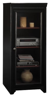 Black/Cherry Audio Cabinet - Stanford