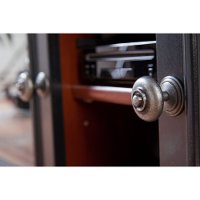Black/Cherry Audio Cabinet - Stanford -3