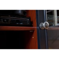 Black/Cherry Audio Cabinet - Stanford -4