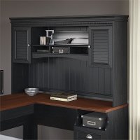 Black Hutch for L Shaped Desk - Fairview