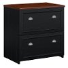 Antique Black/Cherry 2 Drawer Lateral File Cabinet - Fairview -3