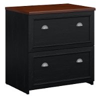 Antique Black/Cherry 2 Drawer Lateral File Cabinet - Fairview-3
