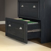 Antique Black/Cherry 2 Drawer Lateral File Cabinet - Fairview-4