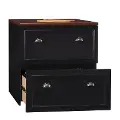 WC53981-03 Fairview Antique Black/Cherry 2 Drawer Lateral File Cabinet