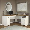Antique White L-Desk - Fairview -3