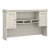 Antique White L Shaped Desk Hutch - Fairview -6