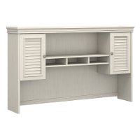 Antique White L Shaped Desk Hutch - Fairview-6