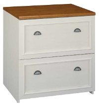 Antique White 2 Drawer Lateral File Cabinet - Fairview -3