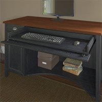 Black/ Cherry Computer Desk - Stanford-3