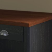 Black/ Cherry Computer Desk - Stanford-4
