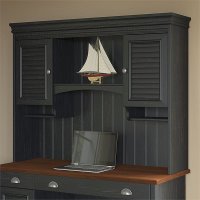 Black Hutch for Computer Desk - Stanford