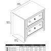 Black/ Cherry 2- Drawer Lateral File Cabinet - Stanford -5