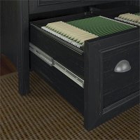 Black/Cherry 2 Drawer Lateral File Cabinet - Stanford -2