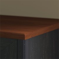 Black/Cherry 2 Drawer Lateral File Cabinet - Stanford -3