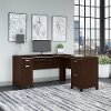 Mocha Cherry L-Desk - Tuxedo -1