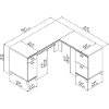 Mocha Cherry L-Desk - Tuxedo -6