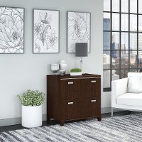 Mocha Cherry 2-Drawer Lateral File - Tuxedo