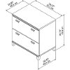 Mocha Cherry 2 Drawer Lateral File - Tuxedo -6