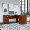 Cherry L-Desk - Tuxedo