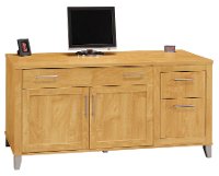 Maple Cross Computer Credenza - Somerset