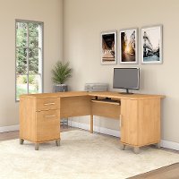 Maple Cross 60W L-Desk - Somerset
