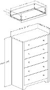 3156035 Cherry 5-Drawer Chest - Vito -3