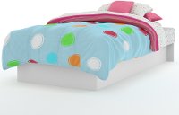 3050235 White Twin Platform Bed - Libra