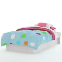 3050235 White Twin Platform Bed - Libra